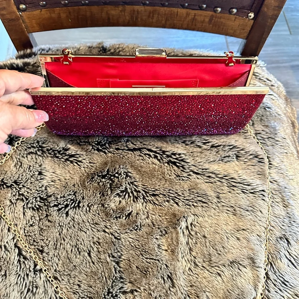 NWOT INC International Concepts Gemstone zombie Carolyn Red Clutch